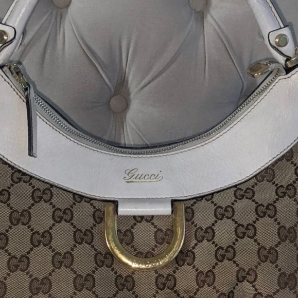 Authentic GG Canvas D-Gold Hobo Bag - Picture 2 of 2